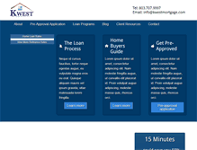 Tablet Screenshot of kwestmortgage.com